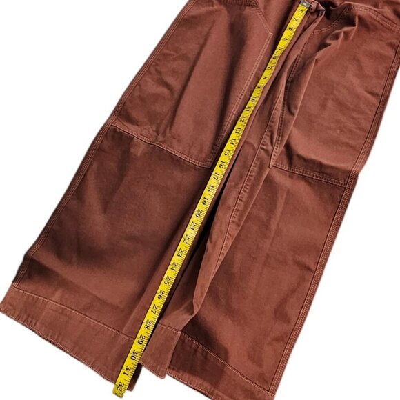 Anthropologie Pilcro Puddle Curve Wide-Leg Pants, Brown, Cotton, Western, Sz 26 - Picture 6 of 11